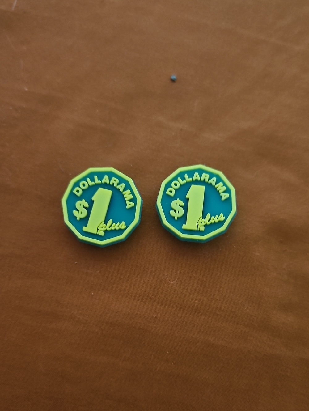 New Green $1 Plus Shoe Charm Pair